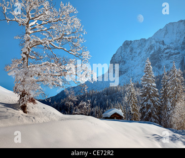 DE - BAVARIA: Wintertime in the Karwendel Mountains Stock Photo