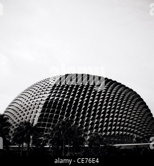 Modern architecture of the Esplanade Theatres On The Bay in Marina Bay Singapore in Far East Southeast Asia. Theatre Theater Theaters Travel Stock Photo
