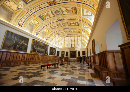Interior of the El Escorial monastery and museum, San Lorenzo de El Escorial, Spain Stock Photo