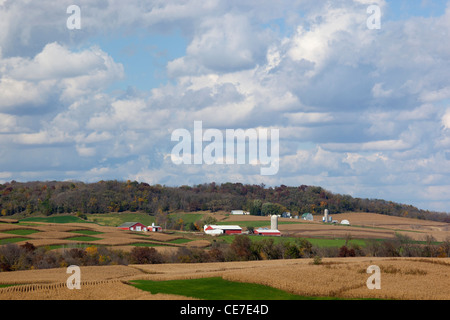 IA, Dubuque County, Farmland scene Stock Photo