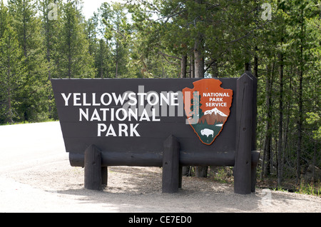 Yellowstone National Park Entrance Stock Photo