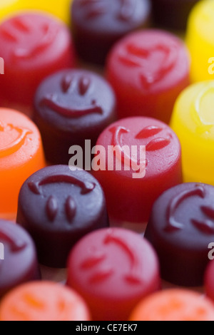 Fruit flavored gummy candy. Stock Photo