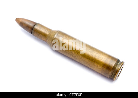 One bullet isolated on white background Stock Photo