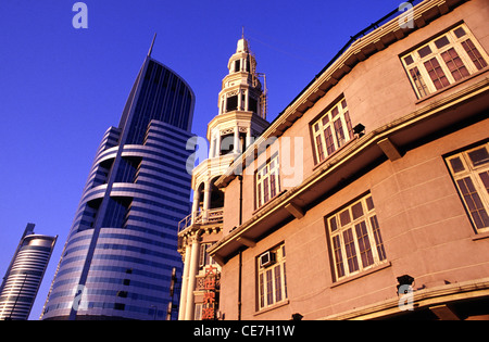 Mixed style architecture at the central district of Bund in Shanghai China Stock Photo