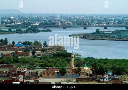 Scenic view of Khartoum and Nile River Sudan Stock Photo