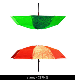 umbrellas on white background Stock Photo