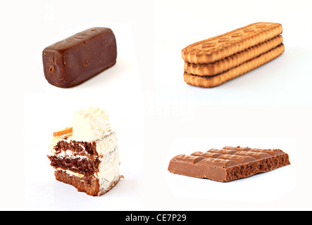 sweetnesses on white background Stock Photo