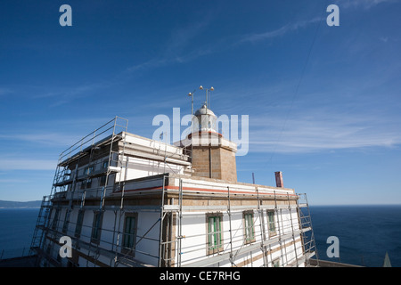Cape Finisterre lighthouse, A Coruña Provence, Galicia, Spain Stock Photo