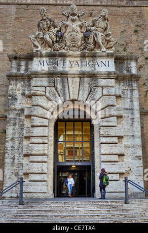 The Vatican Museums house the papal art collections and are located on the territory of Vatican City Stock Photo