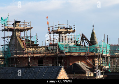 Building work in progress Beamish museum north east England UK Stock Photo