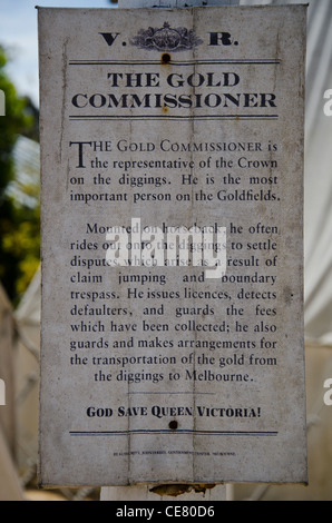 Sovereign Hill display of the gold commissioner, Australia Stock Photo