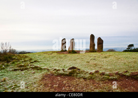 four stones on clent hills Stock Photo