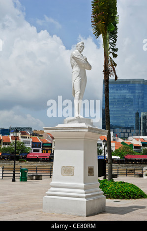 Sir Stamford Raffles Statue, Singapore. Stock Photo