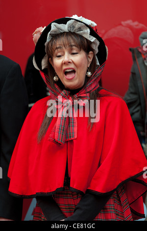 Christmas Caroling in Santa Barbara California, at Paseo Nuevo Shopping mall Stock Photo