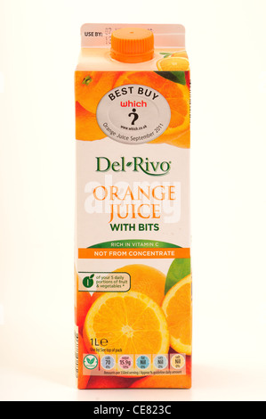 Del-Rivo Fruit Juices .Orange and Apple-Mango Pure. Stock Photo