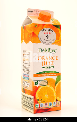 Del-Rivo Fruit Juices .Orange and Apple-Mango Pure. Stock Photo