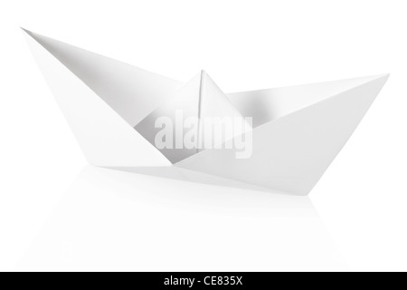Paper boat Stock Photo
