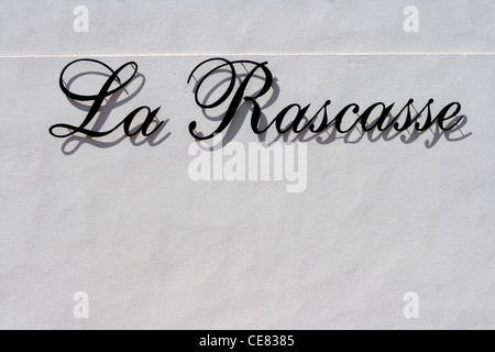 La Rascasse restaurant in Monte Carlo.  And a name for a corner in the Formula 1 race held at Monaco. Stock Photo