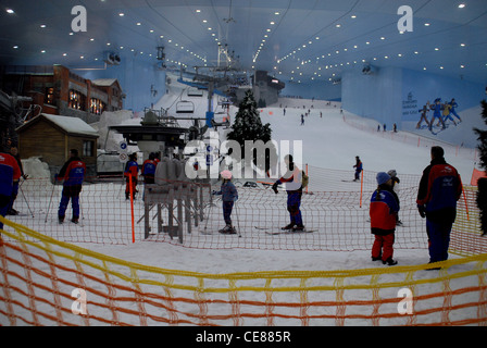 The Ski Dubai indoor ski resort located at the Mall of the Emirates is the first indoor ski resort in the middle east. Stock Photo