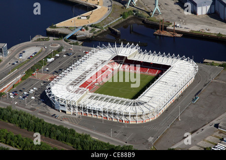 Aerial photograph of Middlesborough FC's Riverside Stadium taken in 2011 Stock Photo