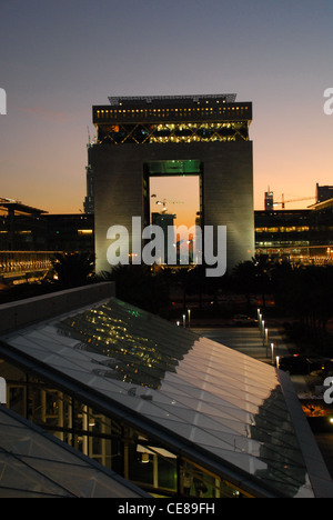 The Dubai Intl Financial Center (DIFC) representing the world's leading players in financial services, banking, insurance, etc. Stock Photo