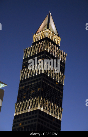 The Dubai Intl Financial Center (DIFC) representing the world's leading players in financial services, banking, insurance, etc. Stock Photo