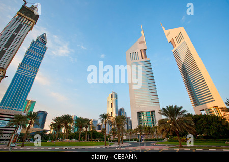 Dubai, Emirates Towers Stock Photo