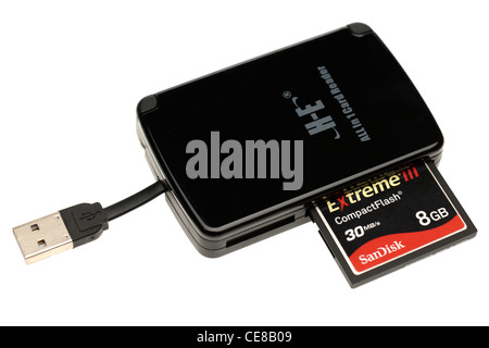 USB all in one multicard reader Stock Photo