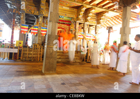 Sri Lanka, Central Province, Kandy, Temple of the Tooth, temple, tooth, interior, praying shrine Stock Photo