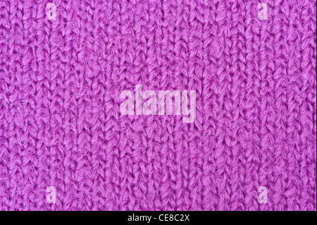 Pink knitted wool background Stock Photo