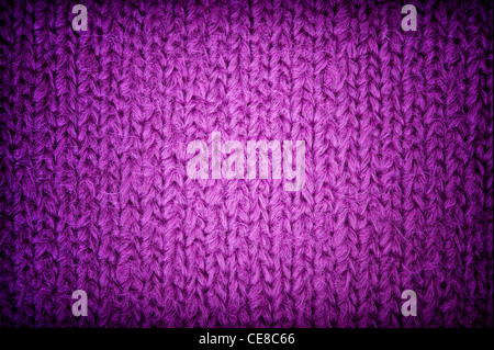 Pink knitted wool background Stock Photo