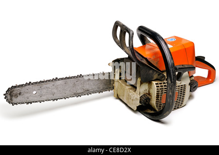 Chainsaw, Cut Out. Stock Photo