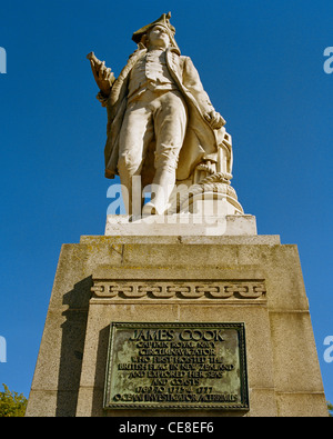 Statue of Captain James Cook Victoria Square Christchurch South Island New Zealand Stock Photo