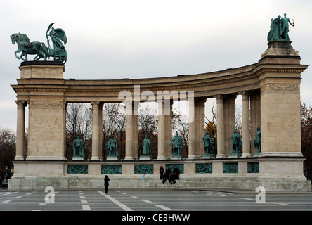 Monument on the Heroes Square in Budapest Hungary Stock Photo