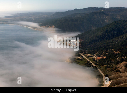 aerial photograph coastal Santa Cruz county, California Stock Photo