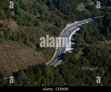 aerial photograph highway 17 Santa Cruz county, California Stock Photo