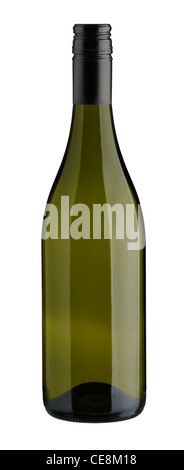 Cleat cut burgundy white wine bottle with screwtop Stock Photo