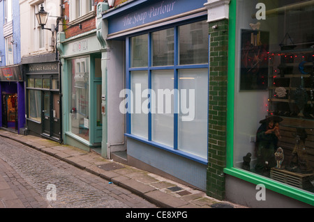 The Old High Street, Folkestone, Kent, England, UK, Europe Stock Photo ...