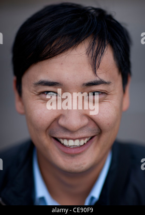 Mister Almas, ethnic kazakh man, Astana, Kazakhstan Stock Photo