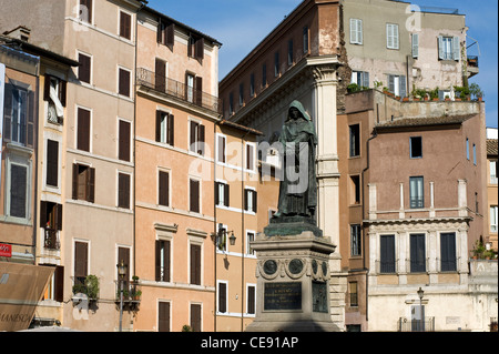 Giordano Bruno Monument, Campo de' Fiori Square, Rome, Italy Stock Photo