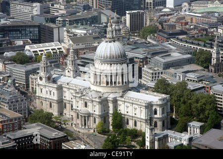 Aerial image of St Paul's Cathedral, London Stock Photo