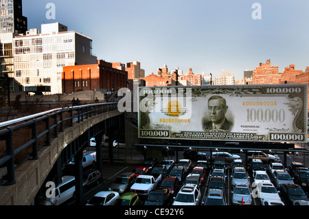 Manhattan New York City photographed from the high line. Stock Photo