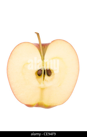 Sliced apple on white Stock Photo