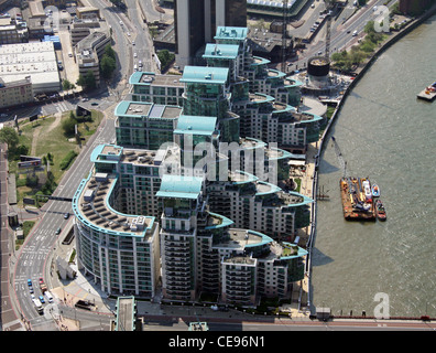 Aerial image of apartments at Vauxhall Cross, London SE11 Stock Photo