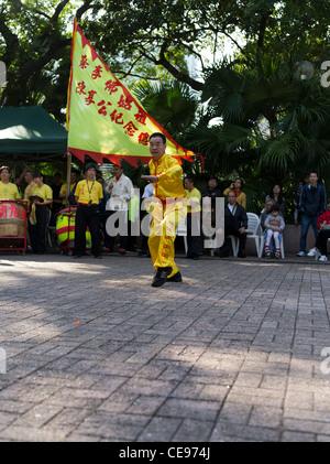 dh Kowloon Park TSIM SHA TSUI HONG KONG Chinese kung fu fighter displaying martial arts china person