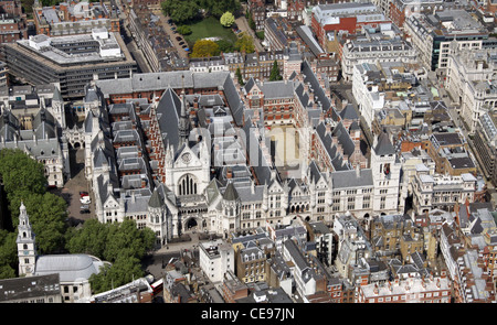 Aerial image of the Royal Courts of Justice on The Strand, Holburn, London WC2 Stock Photo
