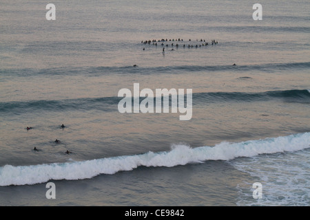 Ericeira announced World Surf Reserve in 2011 after. Ericeira, Portugal Stock Photo