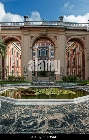 The Royal Palace gardens. Palazzo Reale. Genoa (Italian, Genova) Italy Stock Photo