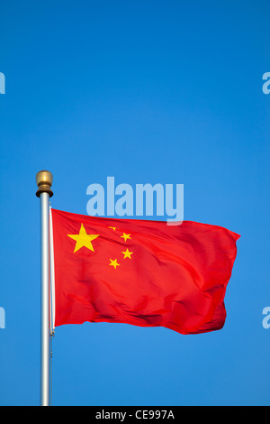 The flag of China. the Chinese flag blowing in the wind Stock Photo - Alamy