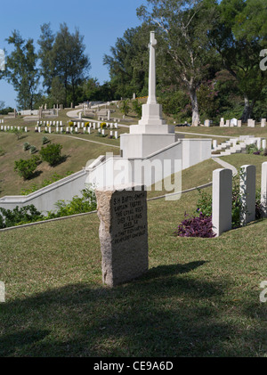 dh  STANLEY HONG KONG Military Cemetery gravestone Memorial cross ww2 headstones wwii war Stock Photo